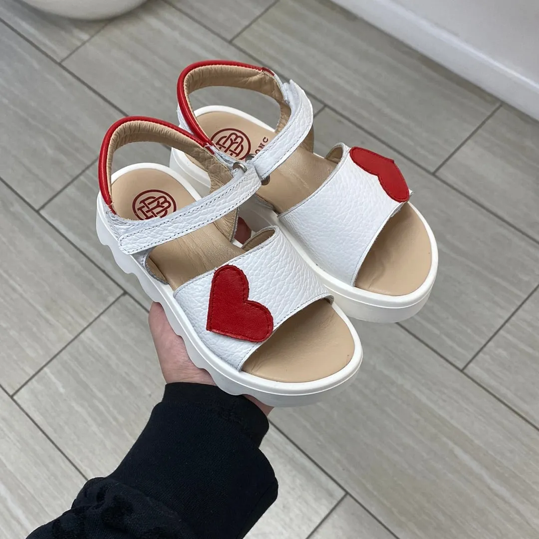 Blublonc Heart Velcro Sandal