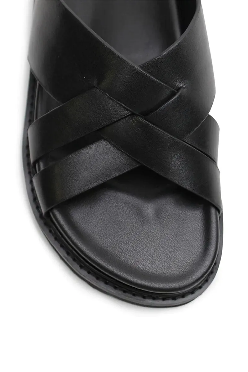 CROSS CUT SLIDE-BLACK