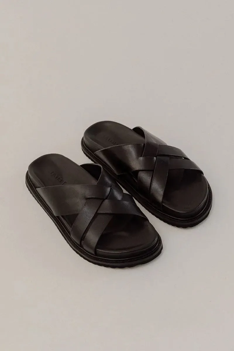 CROSS CUT SLIDE-BLACK