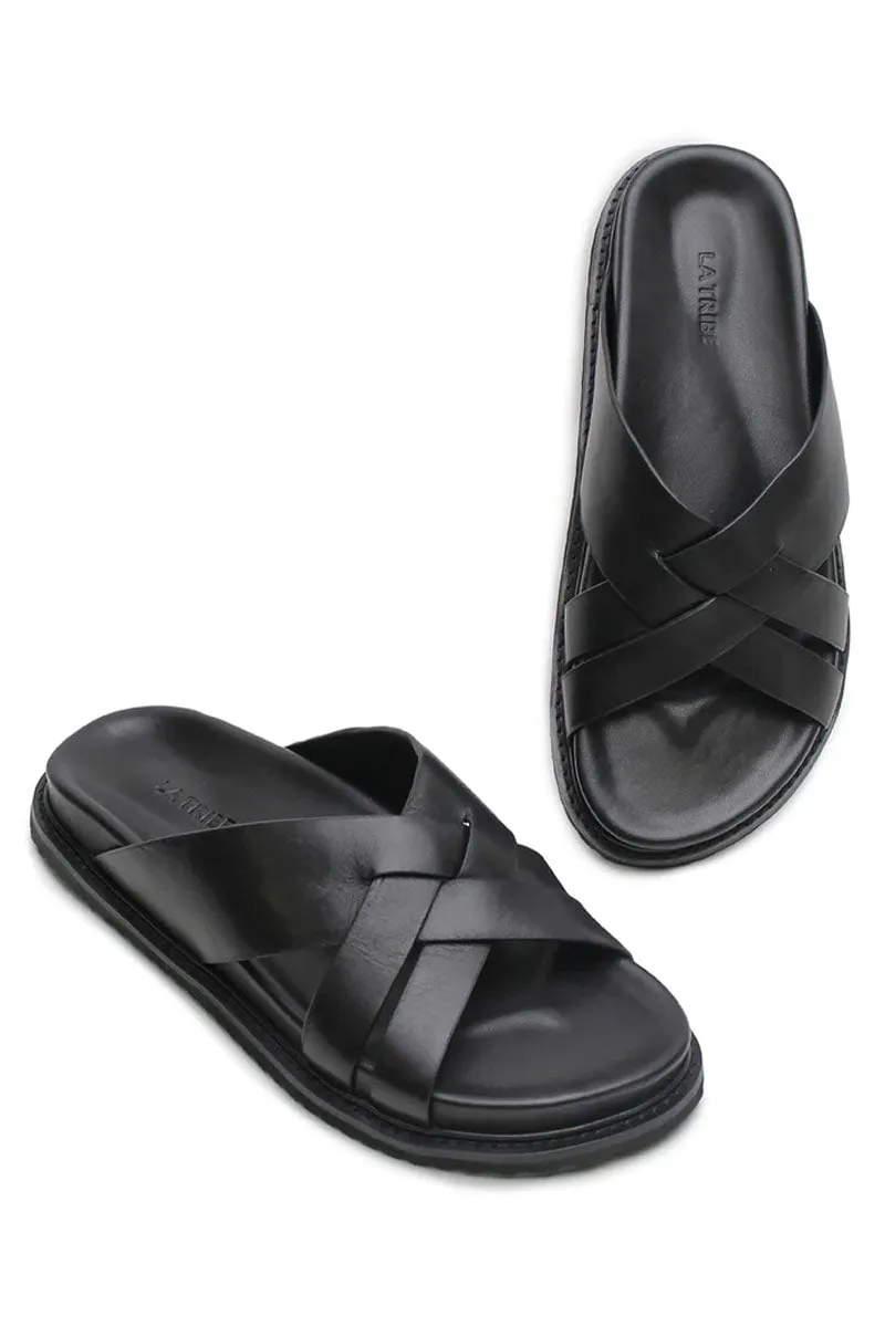 CROSS CUT SLIDE-BLACK