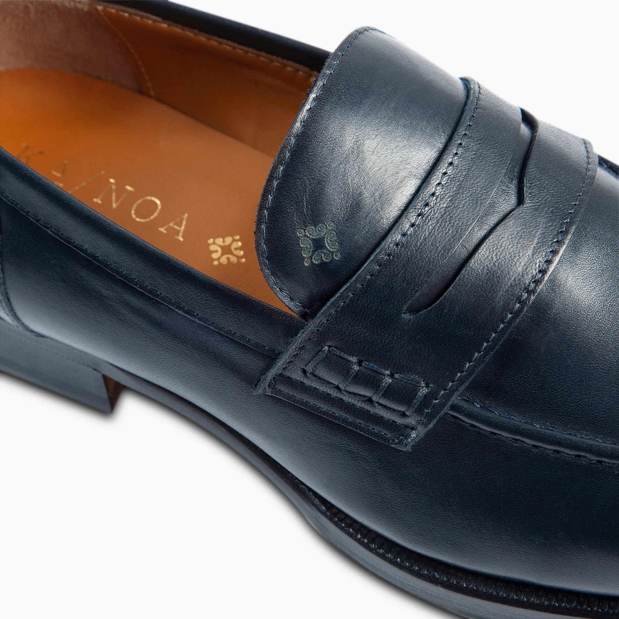Herman mocassins with hand made dye aging process