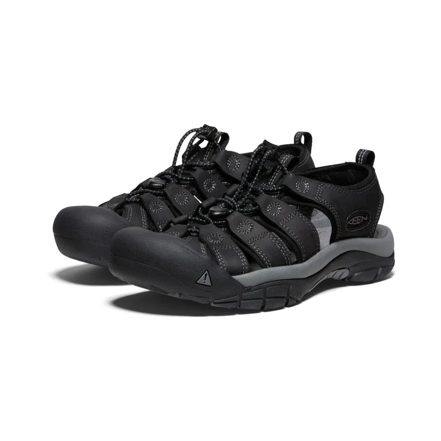 Keen Men's Newport Leather 1022247 BLACK STEEL GREY