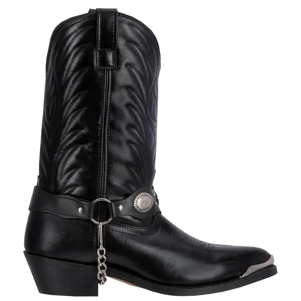 Laredo Men's Black Tallahassee Narrow Snip Toe Leather Boot 6770