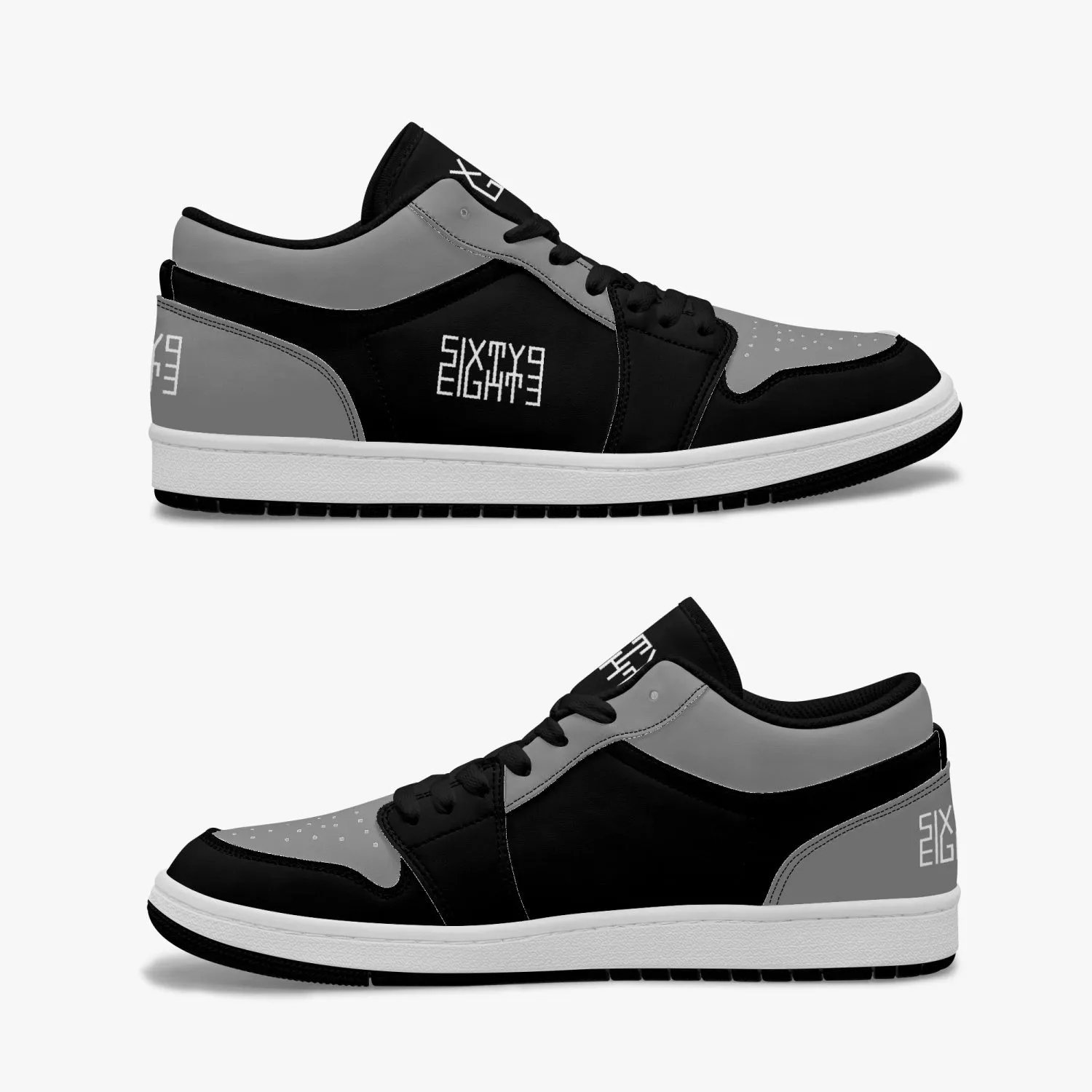 Sixty Eight 93 Logo White Black & Grey SENTLT1 Shoes
