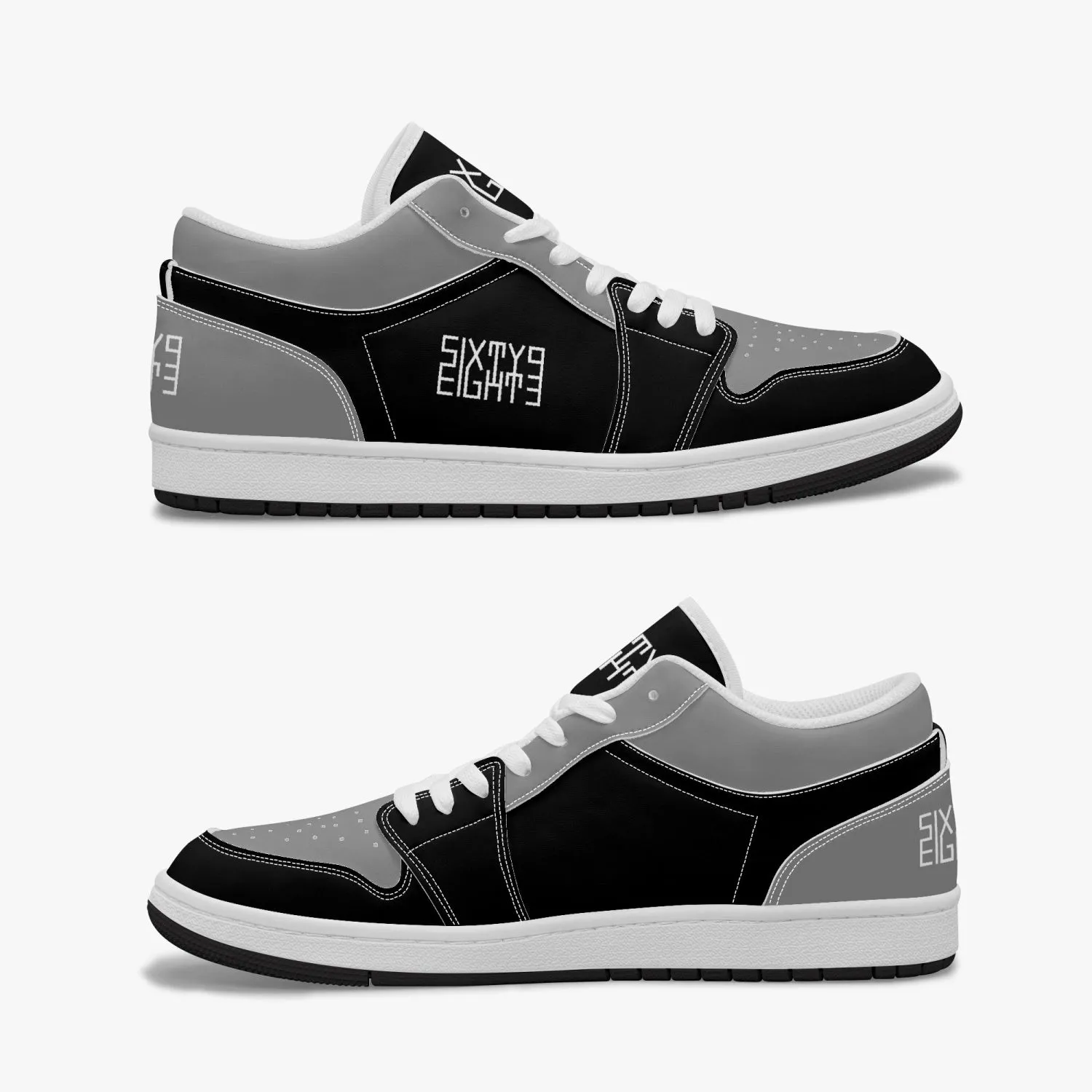 Sixty Eight 93 Logo White Black & Grey SENTLT1 Shoes