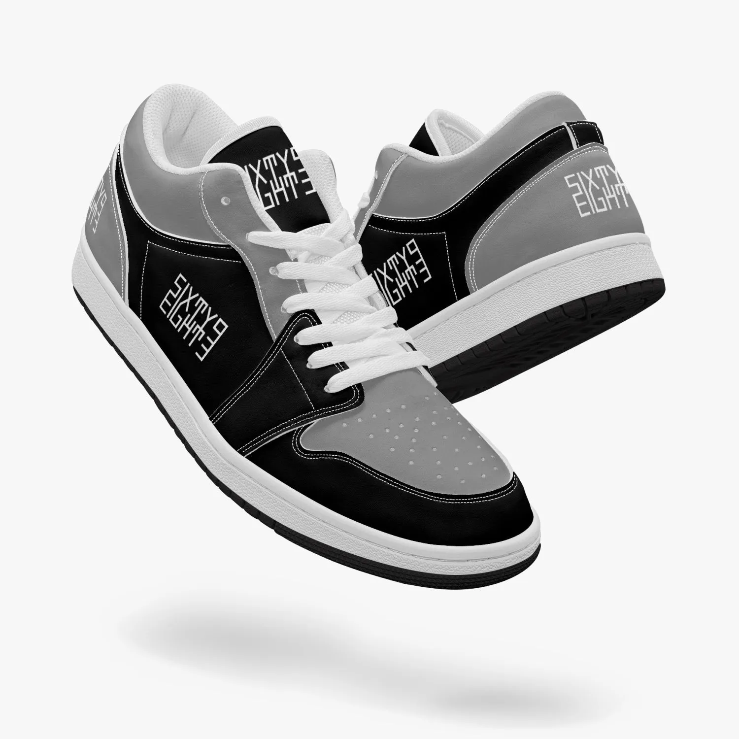 Sixty Eight 93 Logo White Black & Grey SENTLT1 Shoes