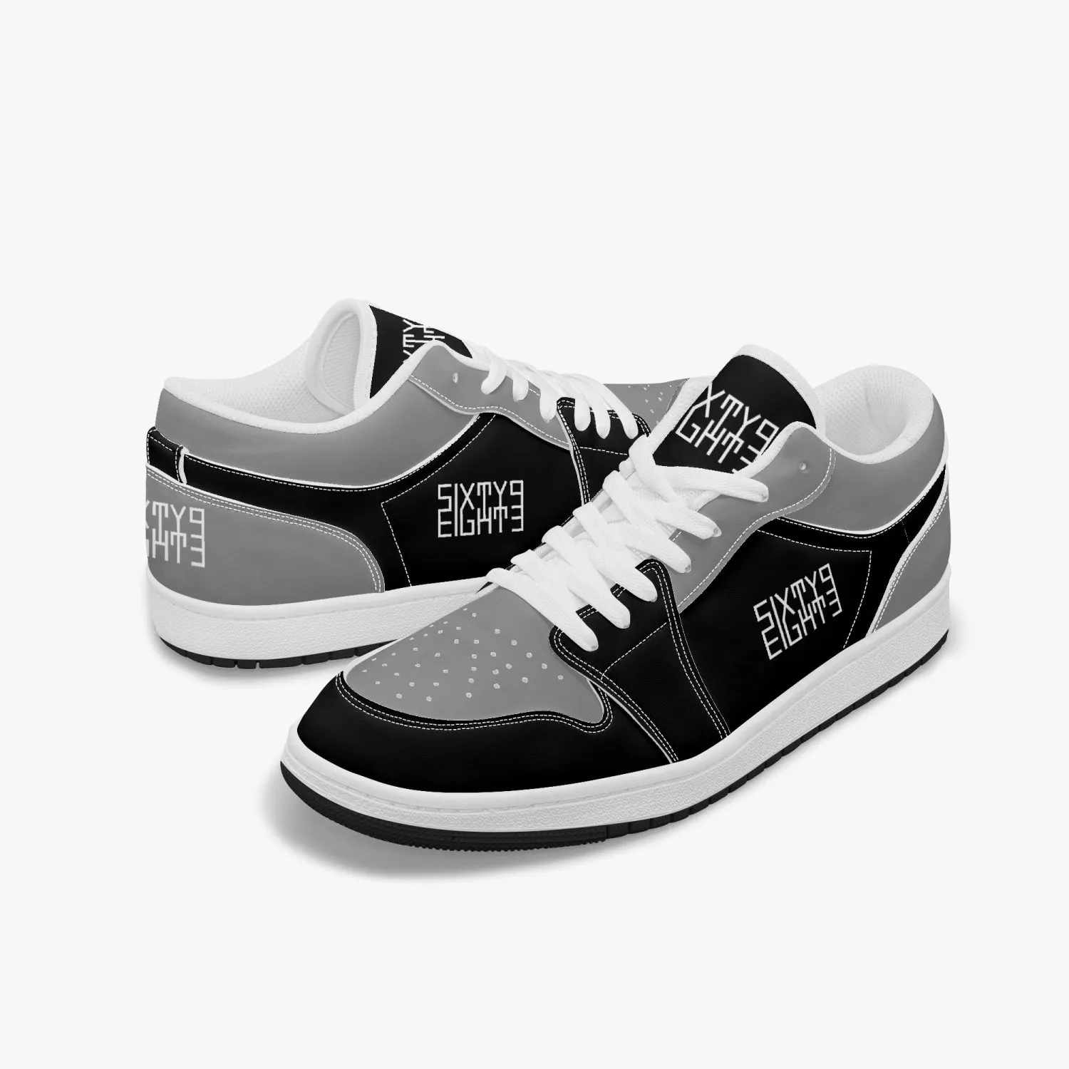 Sixty Eight 93 Logo White Black & Grey SENTLT1 Shoes