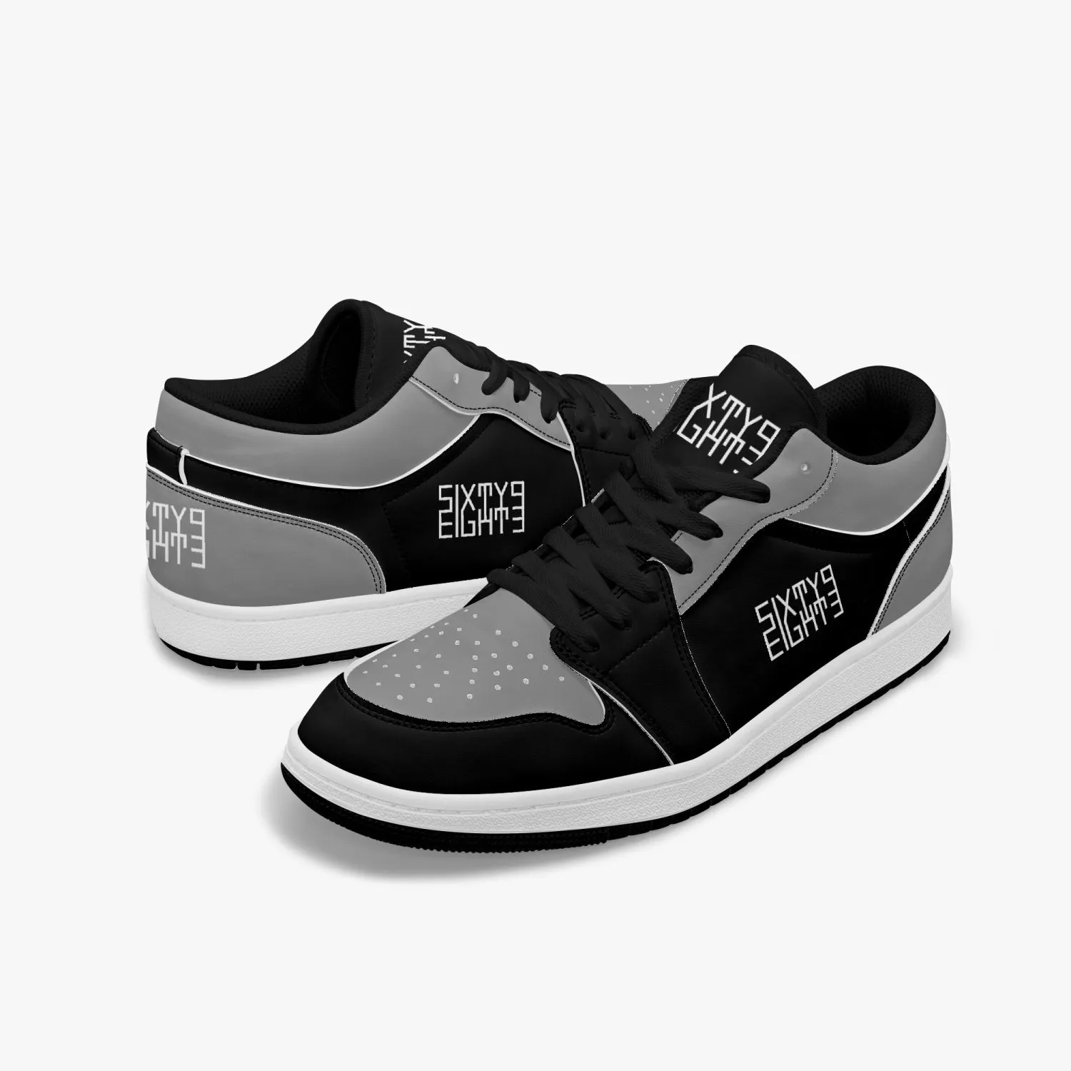 Sixty Eight 93 Logo White Black & Grey SENTLT1 Shoes