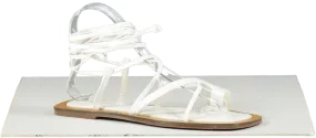 Urban Revivo White Toe Thong Heeled Sandals UK 4.5 EU 37.5 👠